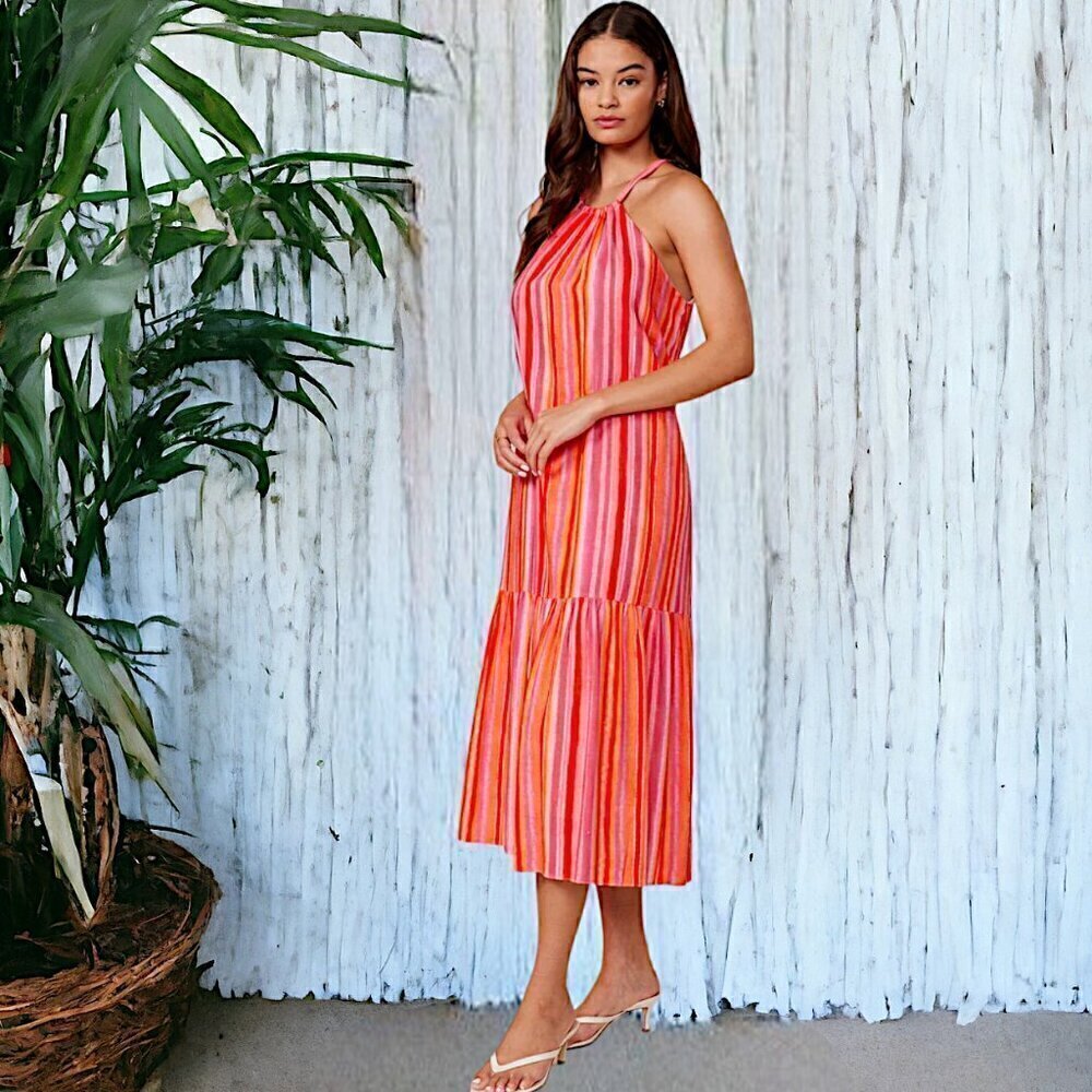 Lucy Paris NWT Conny Halter Midi Dress Size Medium
